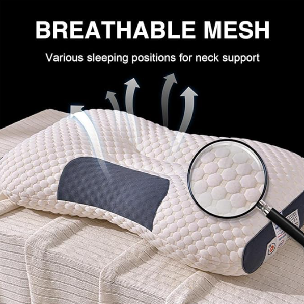 Almohada Ortopédica Ergonómica para el Dolor Cervical y Lumbar